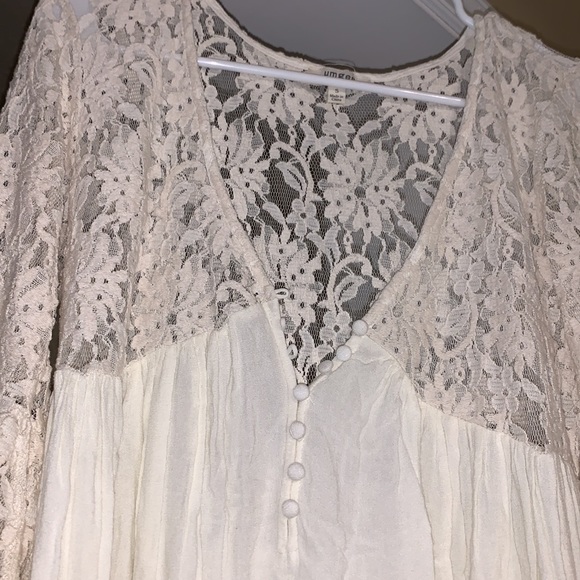 Long sleeve lace white dress - Picture 2 of 3